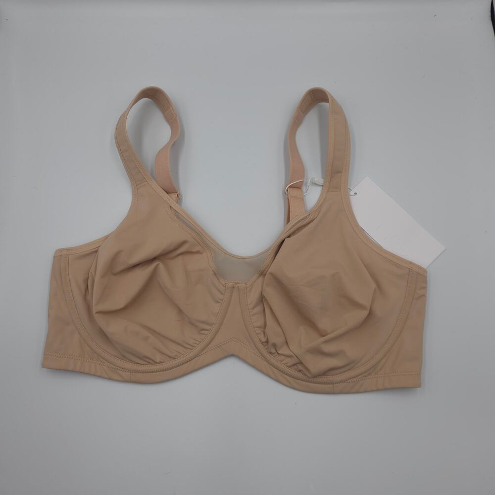 HSIA CoolComfort Smoothing Unlined Minimizer Underwire Bra Light Beige Size 38D